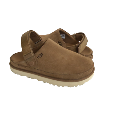 UGG GOLDENSTAR CLOG CHESTNUT SLIDE SLIP ON PLATFORM SANDAL US 8