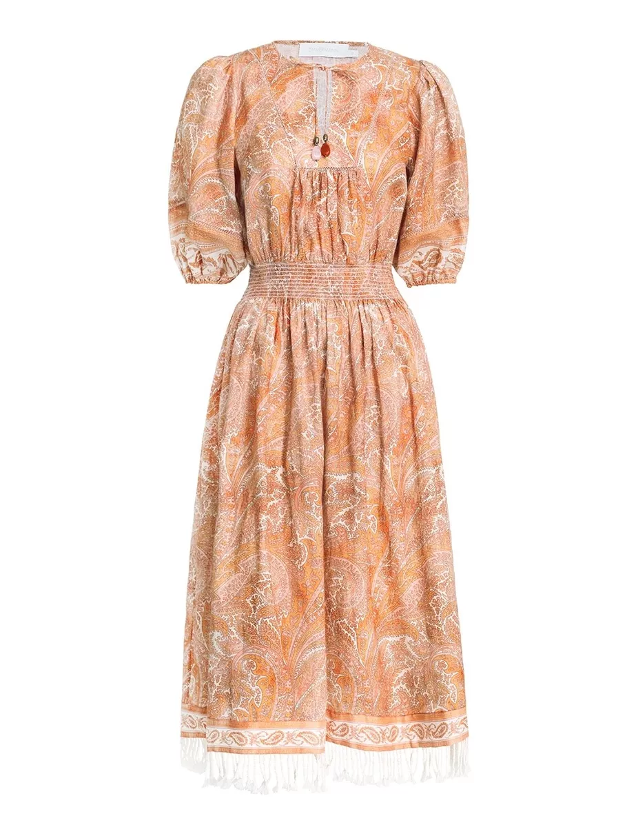 Zimmermann shirred top waist dress