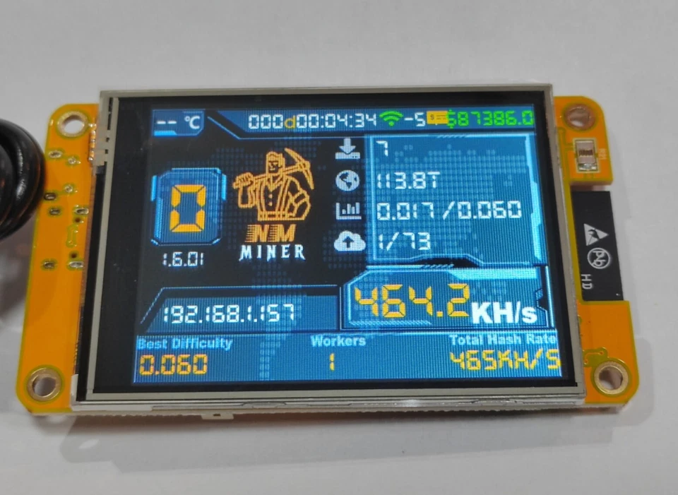 New 1000KH/s Solo Bitcoin Miner Lucky Miner Faster than Nerdminer BTC Crypto