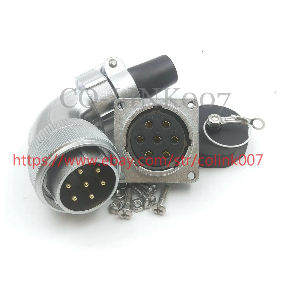 WEIPU WS28 7Pin Crimp Connector, 25A Aviation Bulkhead 7 pin Electric Connector  - Image 3 of 4