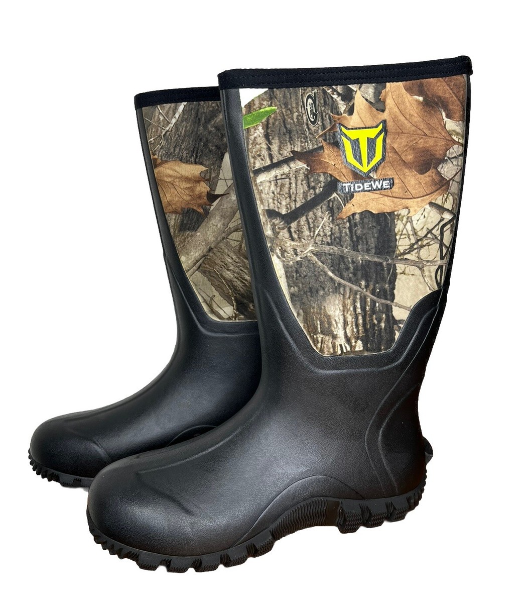 Tidewe Size Rubber Boots TIDEWE Rubber Hunting Boots Waterproof