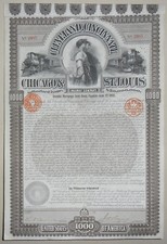 The Cleveland, Cincinnati Chicago Und St Louis Raiway Compagny Zertifikat (2485)