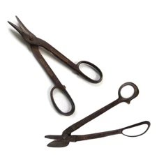 Vintage Sheet Metal Shears - MORELY & WISS Forged Shears Metalworks LOT of 2