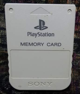 Original Sony PlayStation 1 Speicherkarte Memory Card 1 MB (Megabyte) Grau