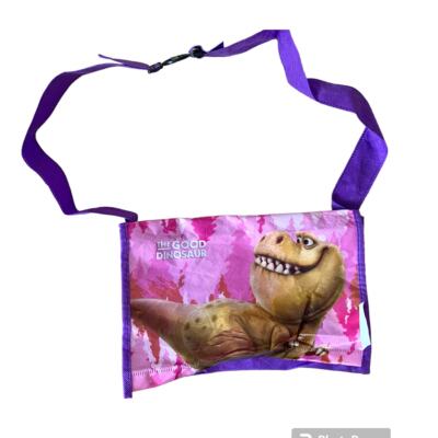 Disney The Good Dinosaur Girls Shoulder Bag Purple Pink with Flap Closure Subway