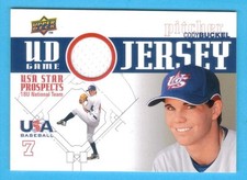 2009 Upper Deck Signature Stars Cody Buckel USA Star Propects Used Jersey 