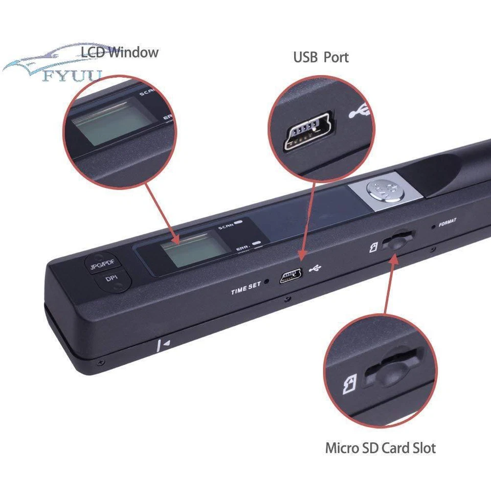 Portable Scanner Handheld Scanner Pen Scanner HD 900DPI Book Photo Scanning Pen - Image 3 of 4