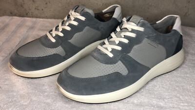 ECCO Men's Soft 7 Runner Retro Sneaker Shoes EU 44 US 10 Gray Suede & Leather