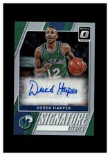2017-18 Donruss Optic Signature Series Holo Autograph Derek Harper Mavericks