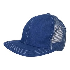 Vintage Blank Snapback Hat Cap Baseball Men Blue Denim Made in USA