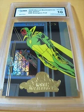 THE VISION 2008 MARVEL MASTERPIECES AVENGERS FOIL # A8 GRADED 10  L@@@K