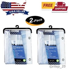 PEVA Super Heavy Weight Shower Curtain Liner 5G W/ 3 Magnets 70" x 72" 2 Pack 