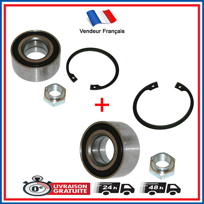 Lot De 2 Roulements De Roues Avant Pour Citroën, Peugeot - Compatible AX, C15, Saxo, 106, 205, 306, Etc.