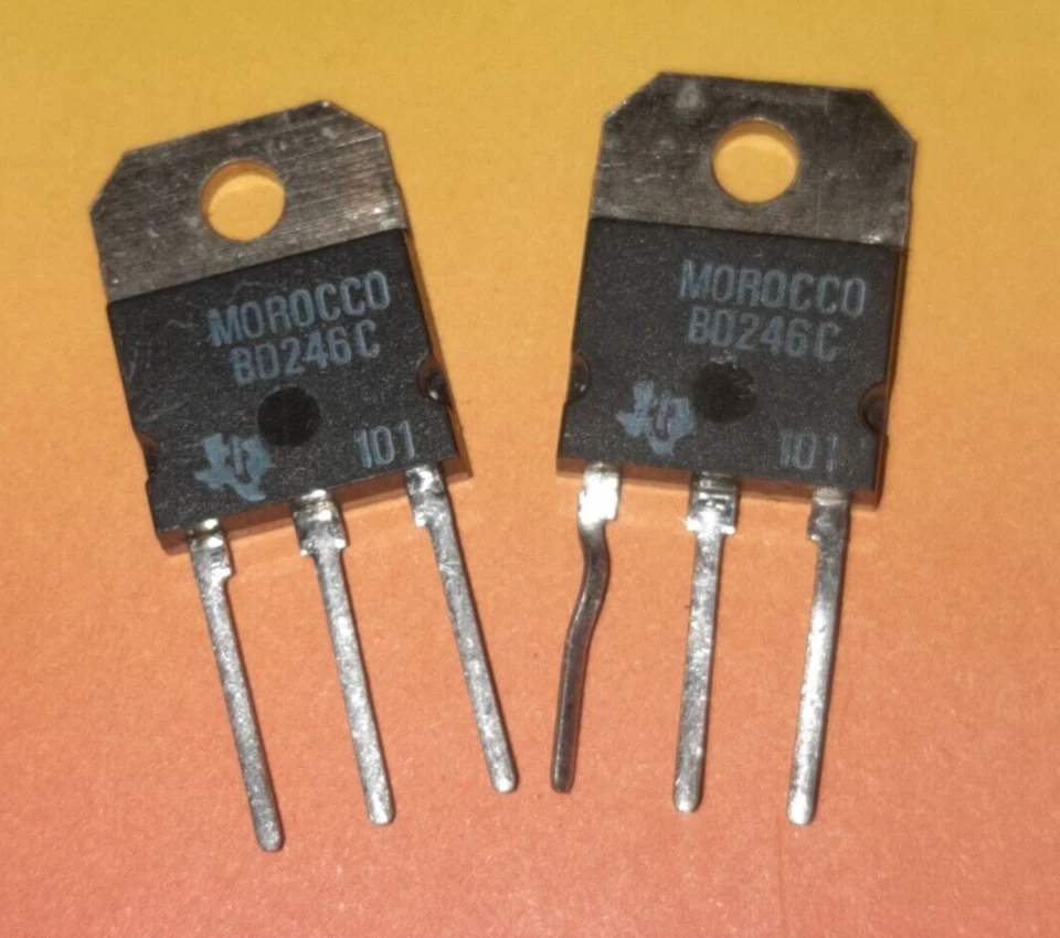 2 X TRANSISTOR BD246C PNP TO218 115V 10A 80 Watt TEXAS INSTRUMENTS NOS - Bild 1 von 1