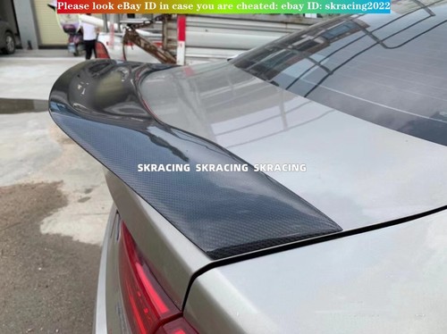 For 2011-2019 Kia Optima Real Carbon Fiber Rear Tail Trunk Lip Spoiler Wing - Picture 3 of 16