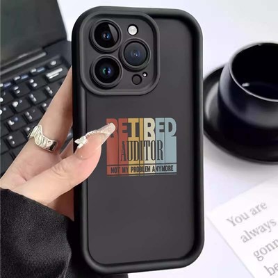 Funny Retired Auditor iPhone Case Not My Problem Anymore