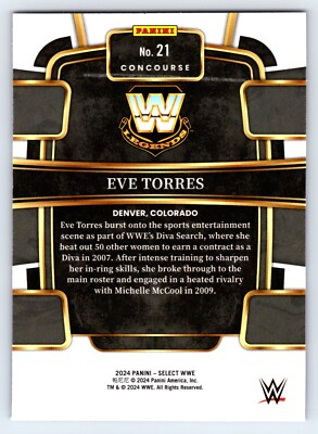 2024 Select WWE Eve Torres Red & Blue Concourse Legends Card #21