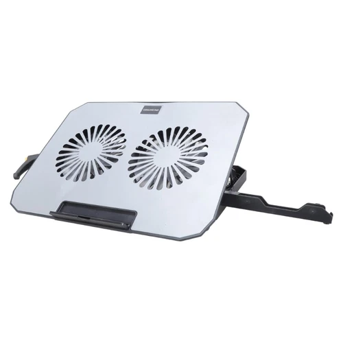 Quiet Laptop Cooling Stand With 2 Fans, Adjustable Bracket and Phone Holder 2USB