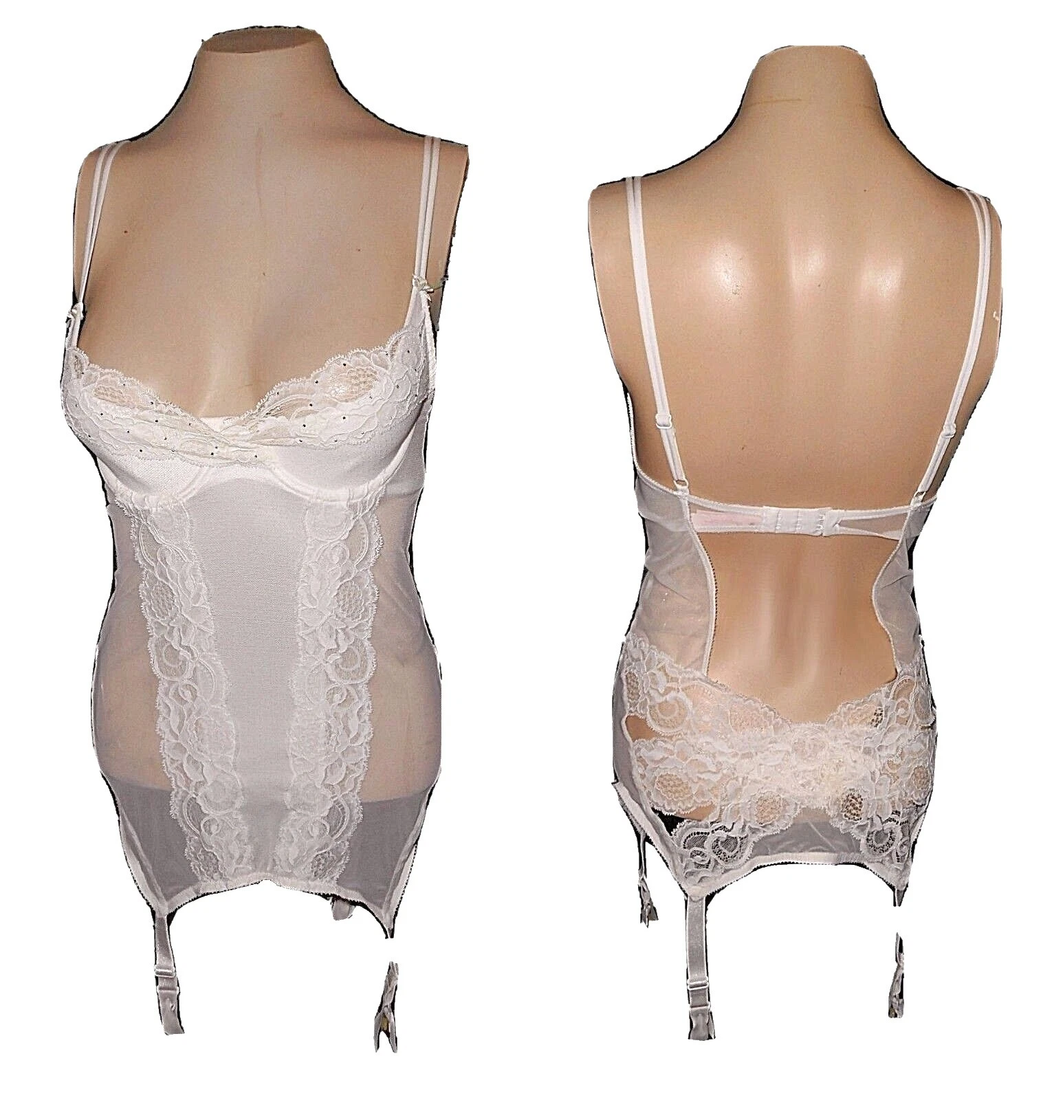 Por monos Victoria's Secret Nylon Blanco para Mujeres