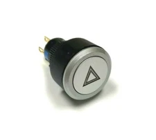 12V 22mm RED LED Marine Car Hazard Light Push Button Switch USA