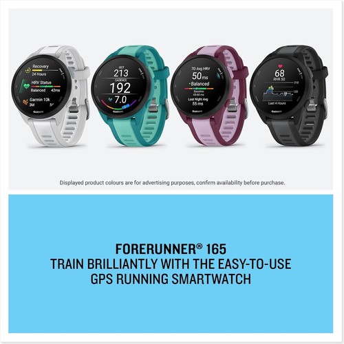 Garmin Forerunner 165 Black Multi Sports GPS Running Fitness Watch - Picture 3 of 4