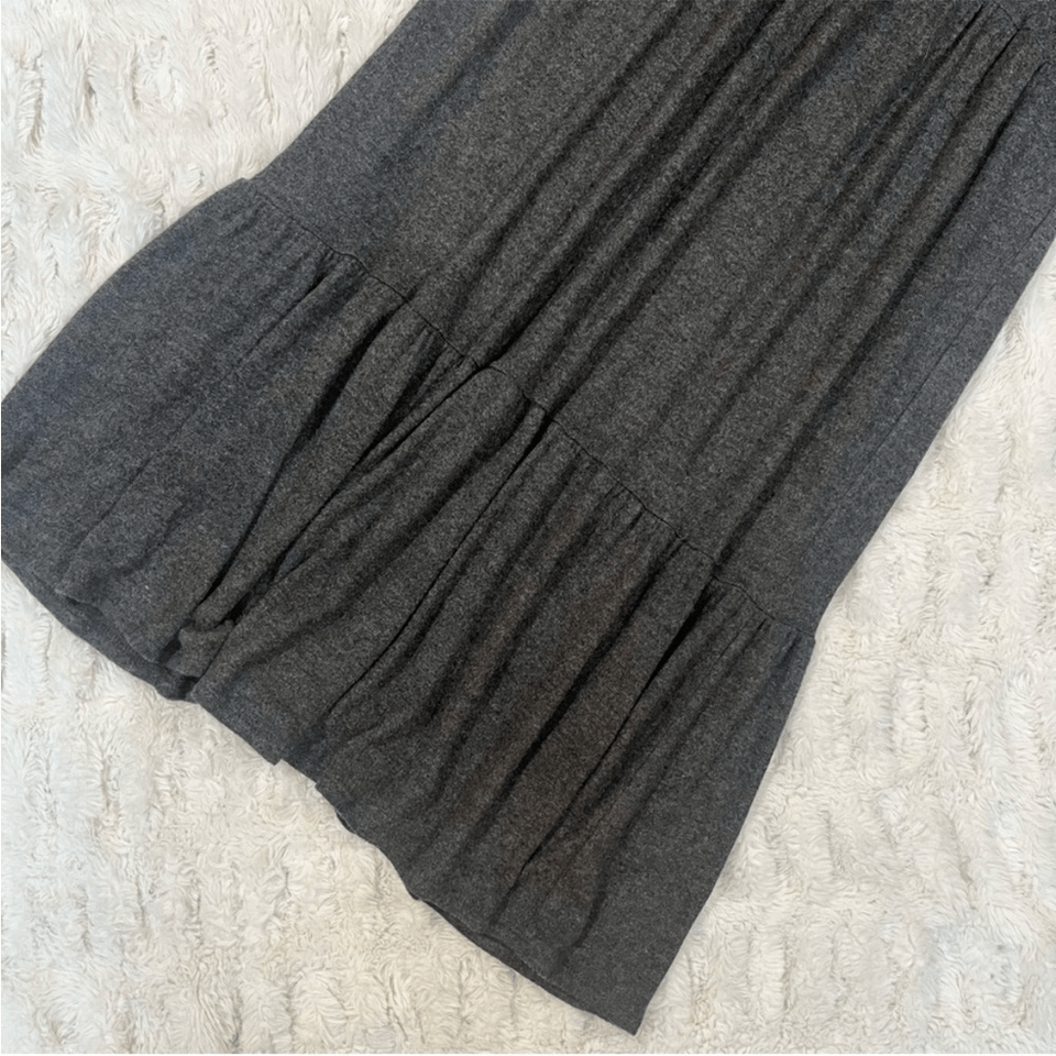 Velvet by Graham & Spencer Grey Tiered Midi Sweater Dress eBay