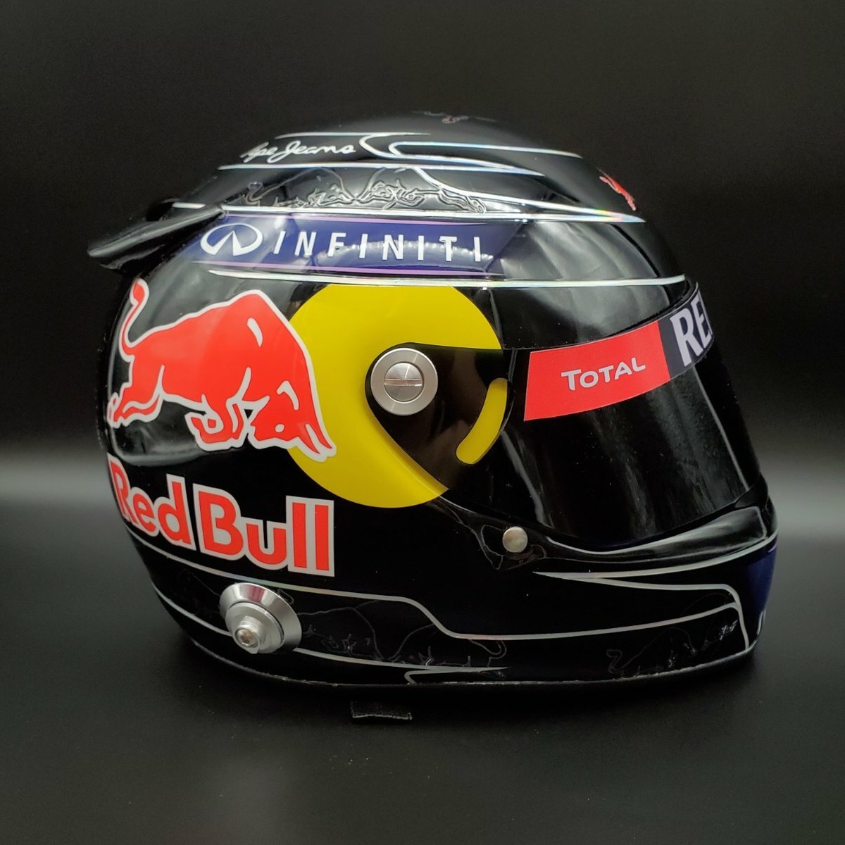 Sebastian Vettel Signed Helmet 2013 Black Redbull Display 1 Sebastian Vettel Signed Helmet 2013 Black Redbull Display 1