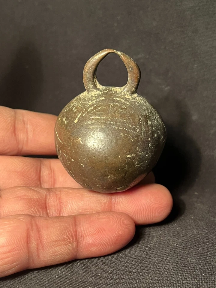 Редкий Старинный Азиатский Древний Бирманский Бронзовый Колокол Корова, Буйвол - Изображение 4 из 4