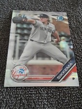 2019 Bowman Chrome 1st Card TJ Sikkema New York Yankees Rookie Refractor BDC-34