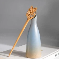 1Pc Handmade Ancient Chinese Japanese Wood Hair Sticks Chopsticks Wooden Vintage