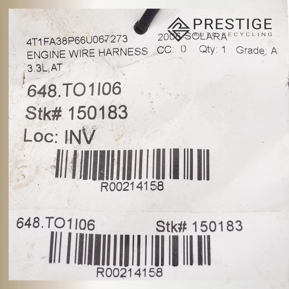 Arnés de cables del motor Toyota Solara Camry 2004-2006 3,3 L 82121-06560 Foto 4 de 4