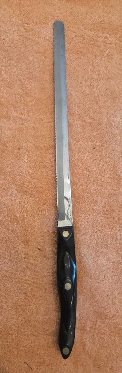 🗡Vintage Cutco 1724kB Brown Handle Bread Slicer / Carver Knife Lightly Used 👀