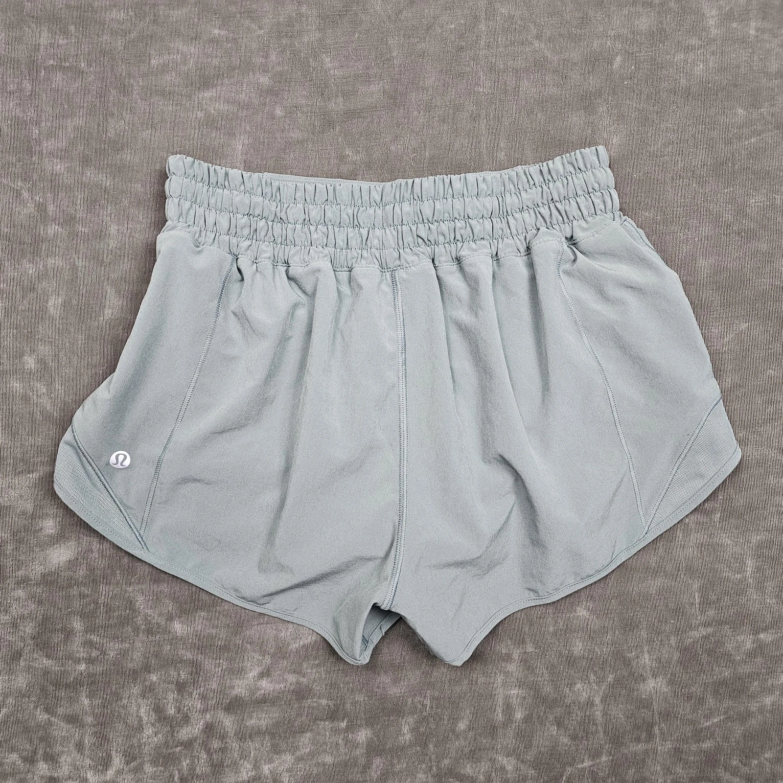 Lululemon Track That Shorts Womens 4 Blue Running 2.5in Lined Reflective