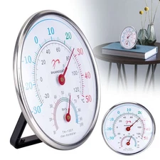 Wall Thermometer Indoor Outdoor Mount Garden Greenhouse Home Humidity Meter NEW