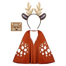 Reindeer Poncho Adult Christmas Cosplay Deer Costume Outfits Reindeer