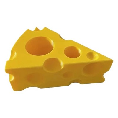 Child Friendly 3D Printed Cheese Toothbrush Organizer With Toothpaste Storage