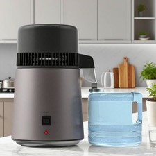 4L 750W Water Distiller Countertop Purifier Machine Home Stainless Steel Interio