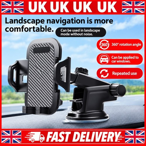 Car Phone Holder Universal Mount Mobile iPhone Windscreen Dashboard or Air Vent.