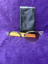Authentic Fendi IRIDIA FF 41 Cat-Eye Crystal-Tip Sunglass FF 0041/S For Parts
