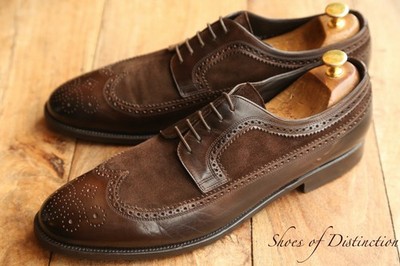 Fratelli Rossetti braun Leder Wildleder Derby Brogue Schuhe Herren UK 11 US 12