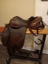 15" Pessoa Paris English Saddle W/ 36" Leathers- M