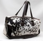 100% Natural COWHIDE Duffel Bag Hair On Leather TRAVEL Bag Luggage Bag SA-8509 — photo 4