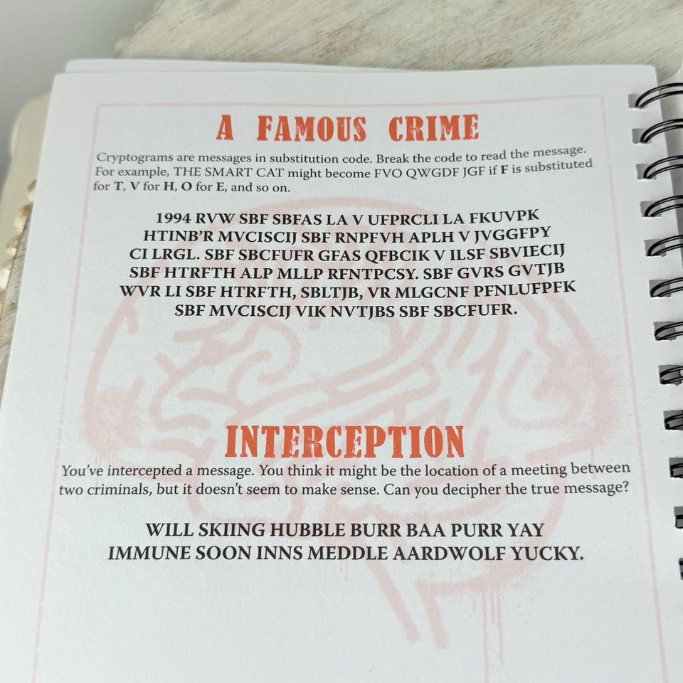 Brain Games Criminal Minds Puzzle Book 2018 NEW Spiral Bound Collect The Clues - Image 4 of 4