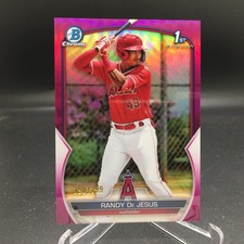 Randy De Jesus 2023 Bowman Chrome Fuchsia BCP-19 #/199 Los Angeles Angels 1st