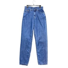Vintage Lee Riveted High Waisted Mom Jeans Medium Wash Tencel Blend USA 12 Long