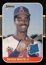 Devon White 1987 Donruss Rated Rookie Card #38. rookie card picture