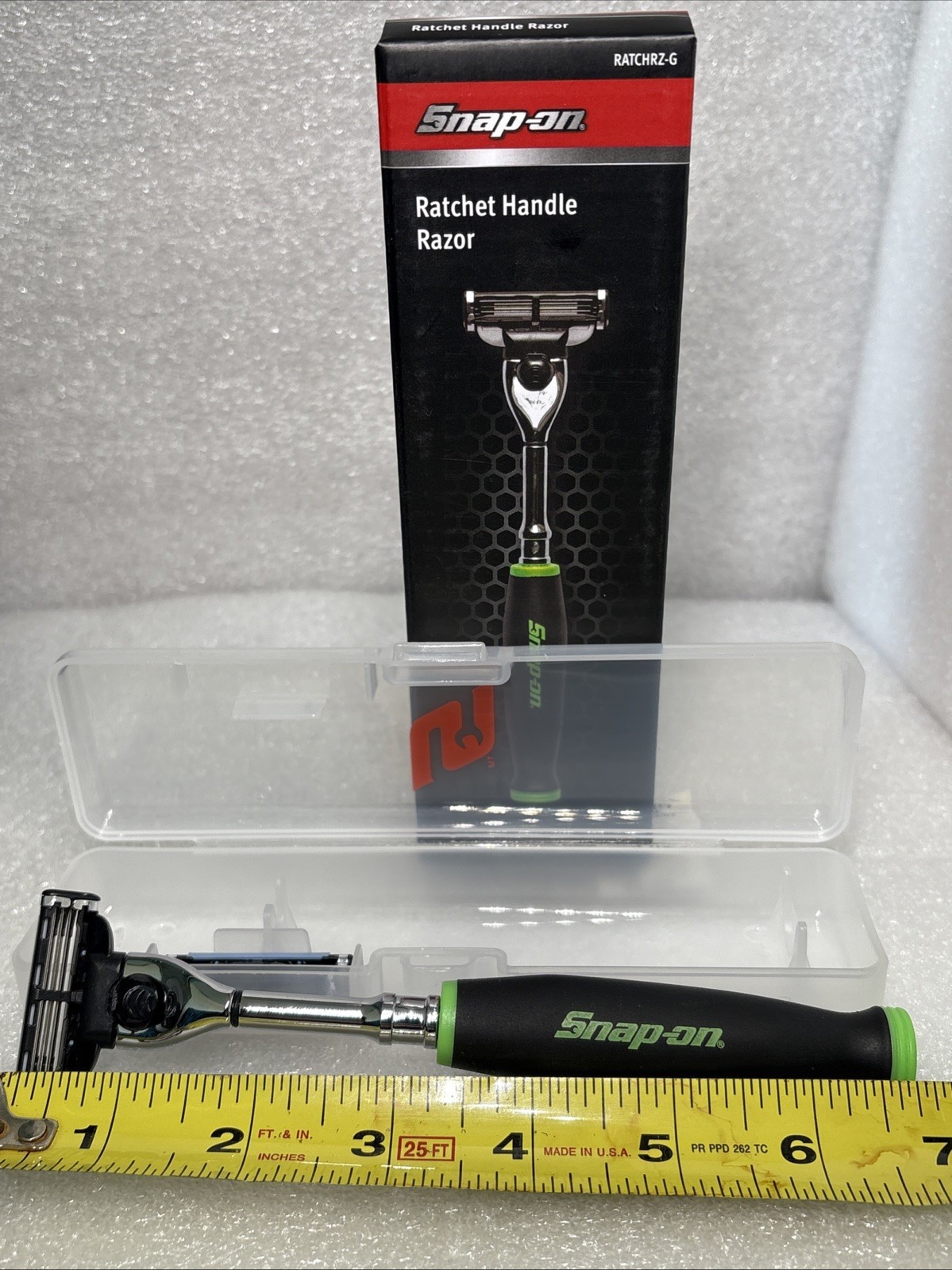 SNAP ON Tools Razor Soft Grip Green Ratchet Handle Blade Sha