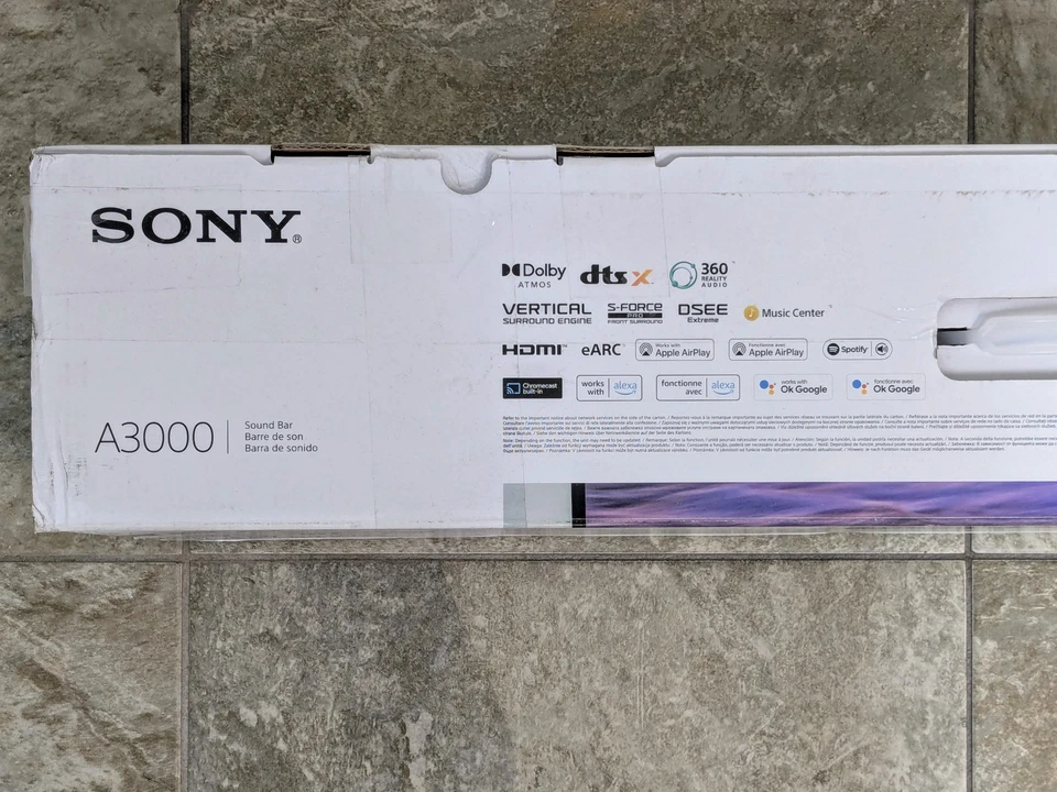 (Nuevo) Barra de sonido Sony HT-A3000 3,1 canales Dolby Atmos [negro] 360 asignación de sonido espacial Foto 2 de 4