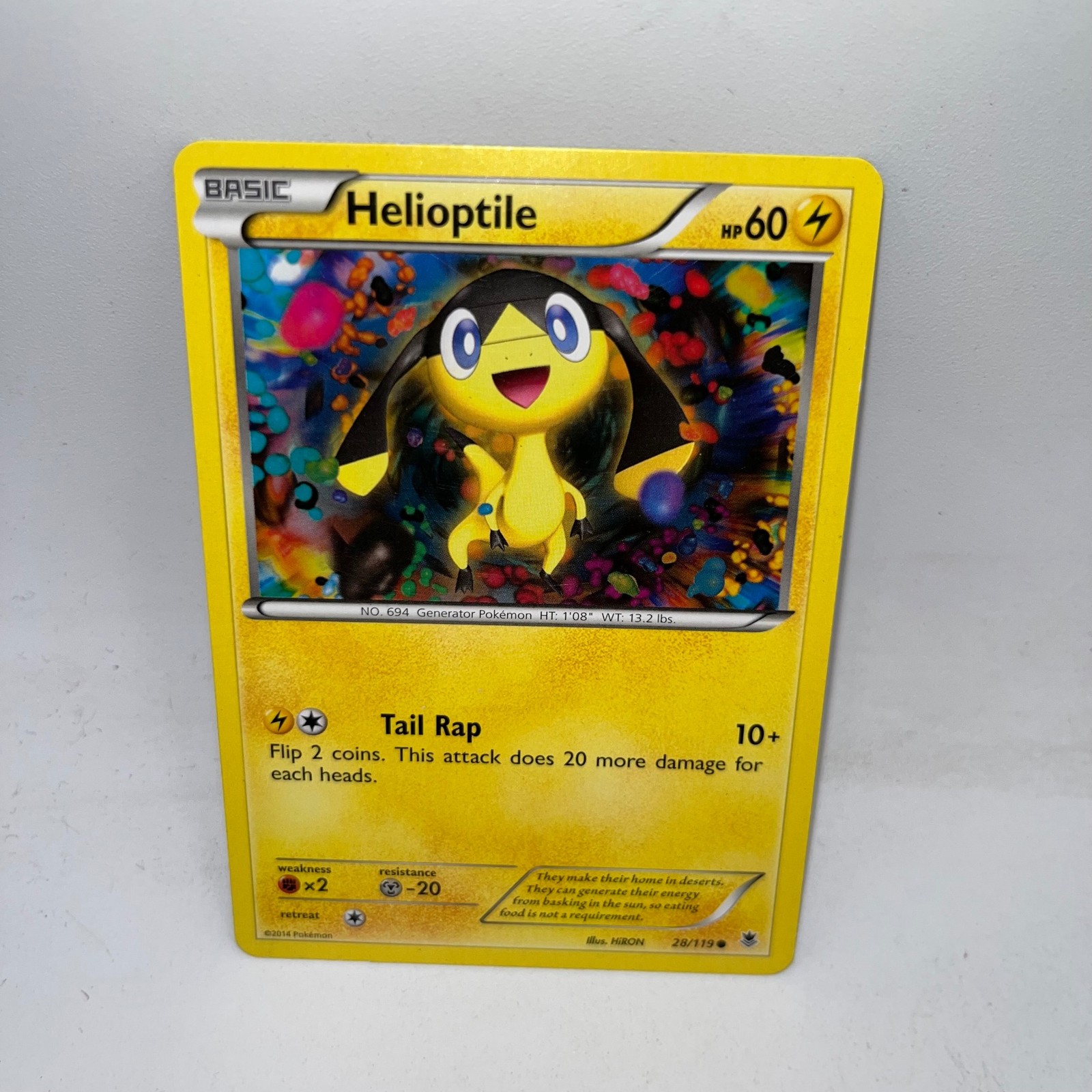 Helioptile 28/119 Common Phantom Forces Pokemon Lightly Played