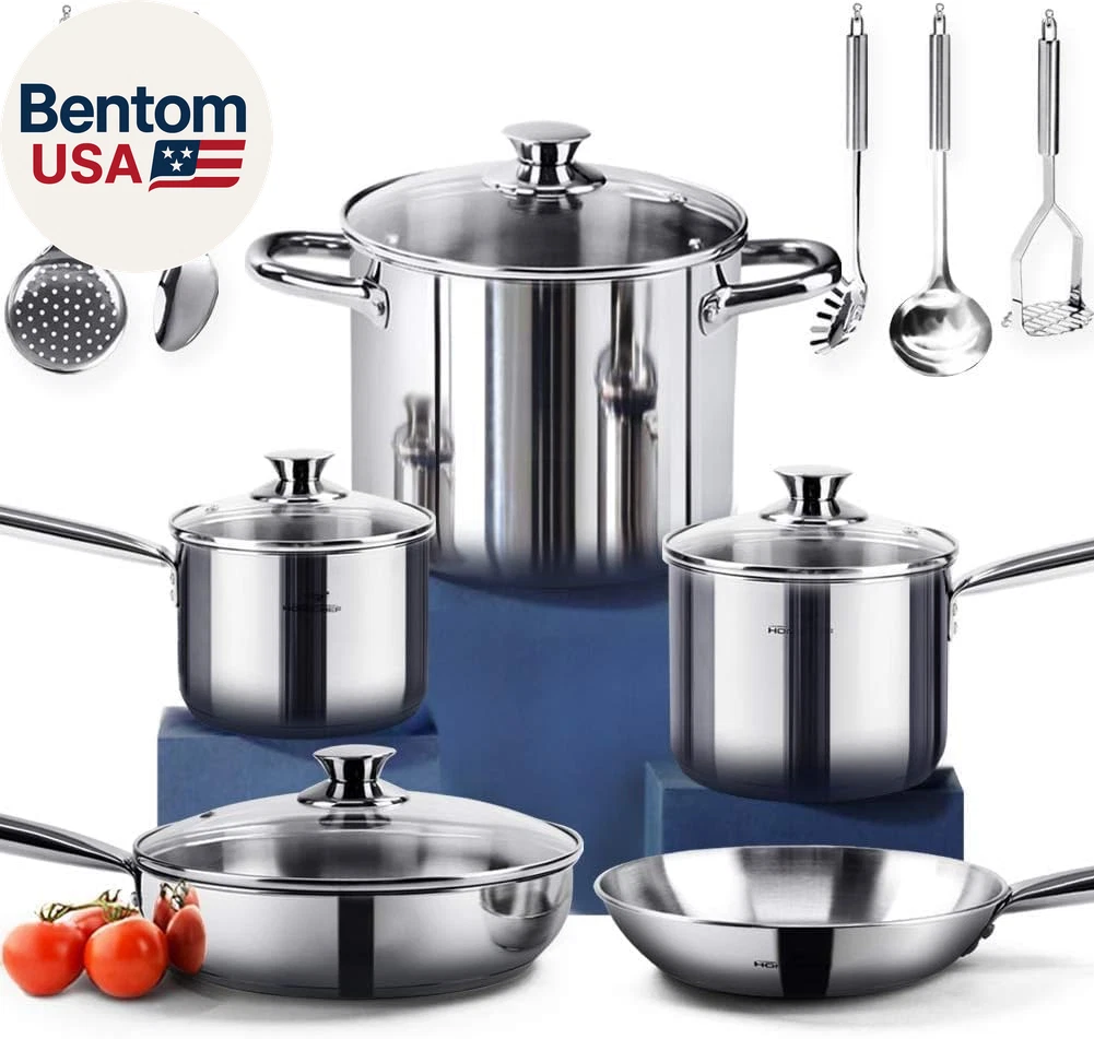 14-Piece Nickel Free Stainless Steel Cookware Set - Nickel Free Pots and Pans Se
Opens in a new wind